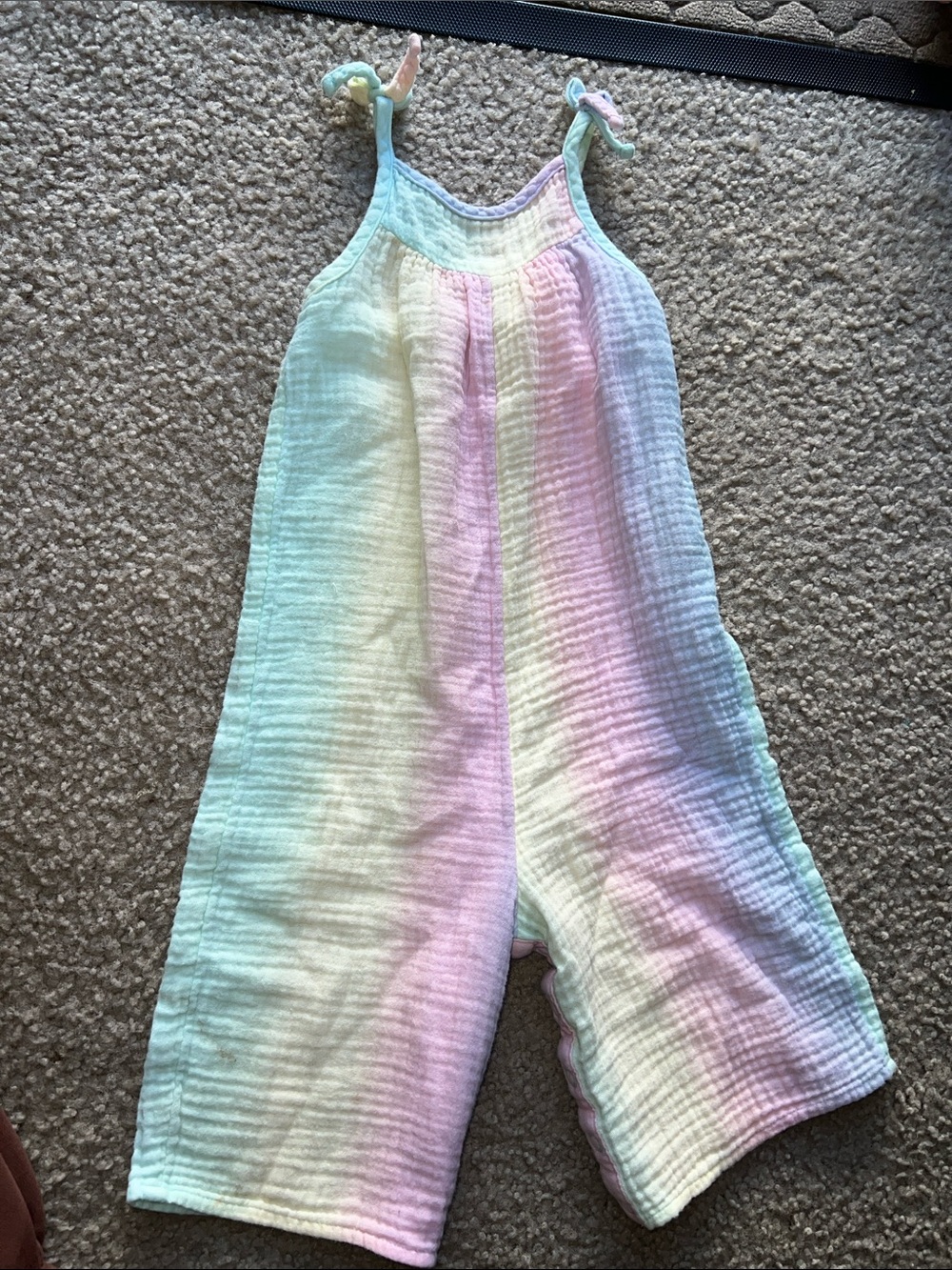 Target Girls' Pastel Tie-Dye Romper in Mint, Pink & Lavender